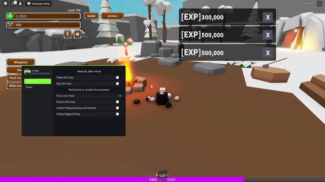 Animal Simulator script – (INF XP, Kill Aura & more) смотреть онлайн