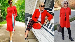 КАК НОСИТЬ КРАСНЫЙ ЦВЕТ ЖЕНЩИНАМ 50+55+ 60+ 💖 СТИЛЬНЫЕ И ЭКСТРАВАГАНТНЫЕ ОБРАЗЫ ВЕСНА-ЛЕТО