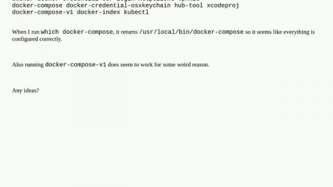 "docker: 'compose' is not a docker command" when running docker compose