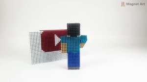 Minecraft Steve VS Monster Magnets 네오큐브 마인크래프트(Stop Motion)
