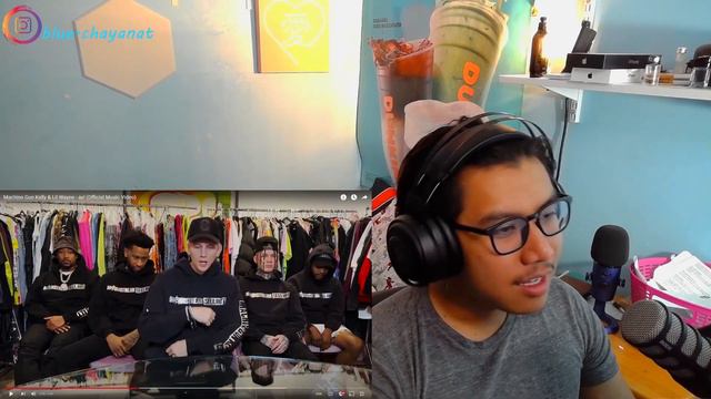 Machine Gun Kelly & Lil Wayne - ay! | Blue React смотреть онлайн
