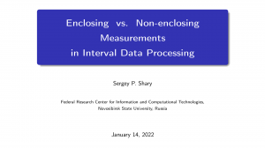Enclosing vs. Non-enclosing Measurements in Interval Data Processing
