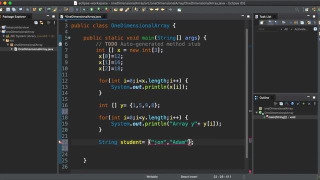How to Implement One Dimensional Array in Java