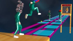 Scary Teacher 3D vs Squid Game Who Throw Faster Weights Challenge Miss T vs 6 Neighbor vs Water Pip