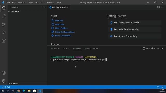 CIT93FA21 - Week 0 Folder and Cloning смотреть онлайн