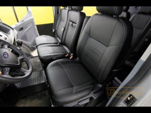 Чехлы для Ford Transit серии Premium - серая строчка