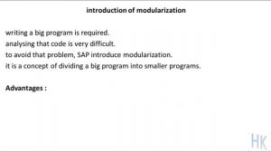 46 introduction of modularization in sap abap  #harikishorepoetabap