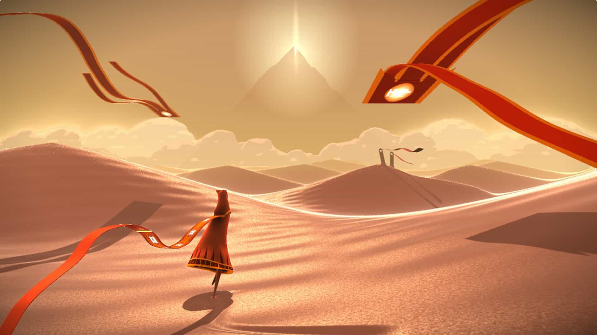 Full journey. Journey игра thatgamecompany. Journey (игра, 2012). Джорни путешествие игра. Пустыня из игры Джорни.