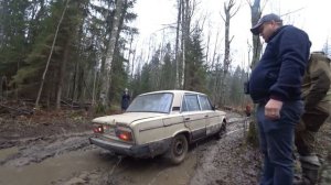 Боевая Классика ВАЗ 2106 на бездорожье. Первый offroad на классике. Всё пошло не по плану...