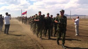 Завершение учений, проход торжественным маршем!