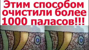 КАК ПОЧИСТИТЬ ПАЛАС ДО ИДЕАЛЬНОГО СОСТОЯНИЯ Более 1000 паласов спасены благодаря этому способу