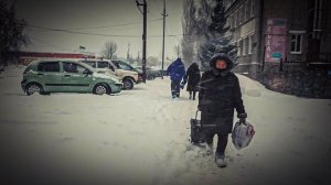 Метель в Добринке / Winter in Dobrinka, Russia. Snowstorm - 9.02.2021