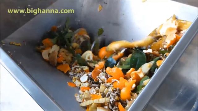 Big Hanna composter - food waste input by our infeed hopper смотреть онлайн