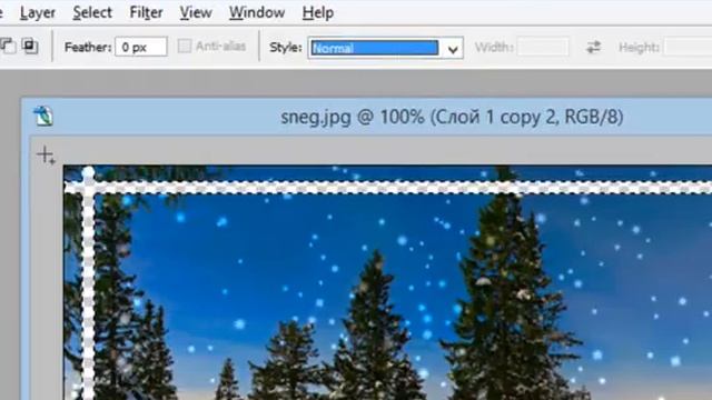 Как сделать падающий снег в Фотошоп смотреть онлайн