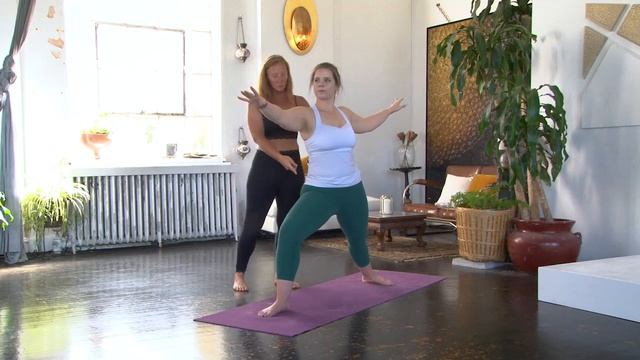 Warrior II: (Virabhadrasana II) - Yoga Pose Guide Tutorial смотреть онлайн