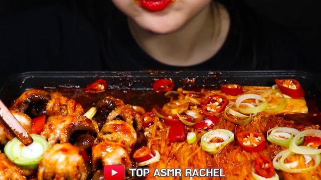 RECIPE - ASMR SPICY ENOKI MUSHROOM AND OCTOPUS EATING SHOW REAL SOUND смотреть онлайн