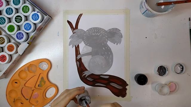 Как нарисовать коалу смотреть онлайн