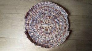 МК. Поднос "Обшарпэ" из бумажной лозы. Часть 1. #76(1)