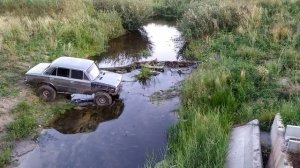 #Ваз2106_4х4#Жигули преодолевает ручей