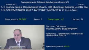 3 заседание Законодательного Собрания