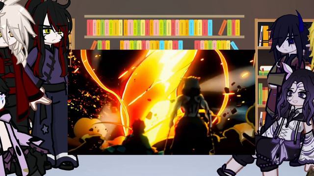 реакция клинок рассекающий демонов ау 1/? смотреть онлайн