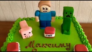 Торт  MINECRAFT. | Торт для мальчика.