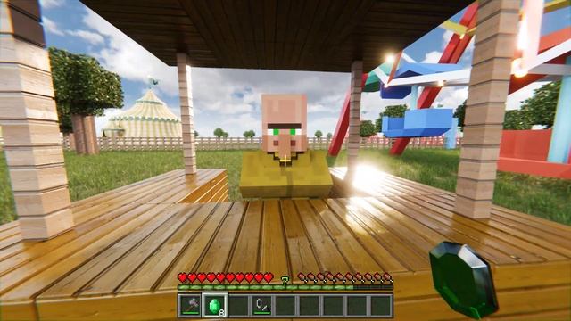 Minecraft Theme Park : Ferris wheel / Roller Coaster / Fireworks Show смотреть онлайн