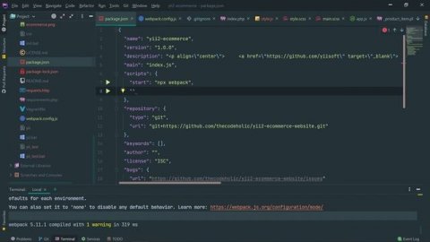 Yii2 E-commerce website - Webpack Integration | Part 3