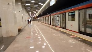 Электропоезд 81-775/776/777 «Москва-2020 №20 на станции метро Зюзино ,Большая кольцевая линия.