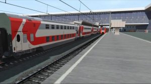 Первый двухэтажный поезд в Сибирь! ЭП20-001 с вымышленным поездом №56 Москва — Омск | Trainz