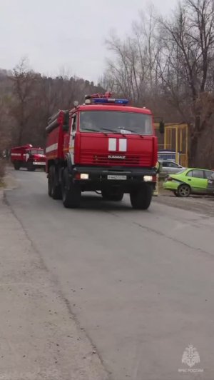 Пожарно-тактические учения в медико-санитарной части МВД РФ Республики Алтай