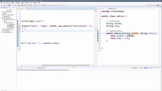 ? JAVA | Konstruktoren 07 - Beispiel Student mit Address (Übung mit Lösung als Demo) смотреть онлайн