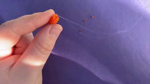 Оранжевый браслет жгут из бисера без крючка.