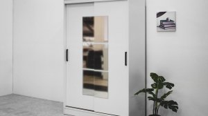 Элегант-1 Шкаф купе Белый.ШКАФ39