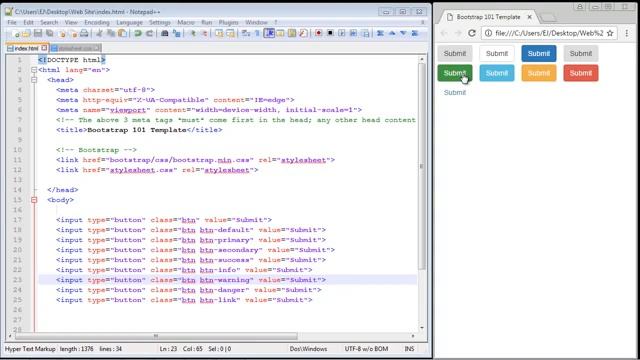 13 Bootstrap Tutorial for Beginners 13 Buttons Part 1 | Computer Monk ? смотреть онлайн