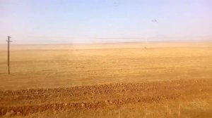 Поездом Москва Ташкент через Казахстан. Бескрайние степи.