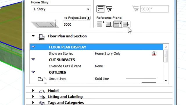 Slab reference planes in ARCHICAD