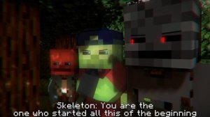 (Skeleton, Zombie and Wither) [Minecraft animation]