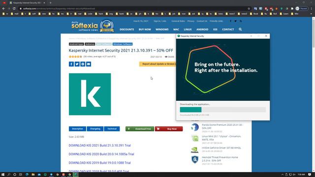 Kaspersky Internet Security 2021 21.3.10.391 смотреть онлайн