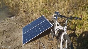 Электровелосипед заряжаю от солнечной батареи. Заряжаю аккумулятор напрямую! Измеряю ток.