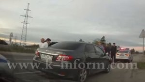 Пьяная баба за рулем с ребенком, Погоня с задержанием