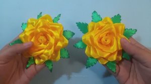 Цветы из ленты своими руками _ Удивительный цветок из ленты атласной