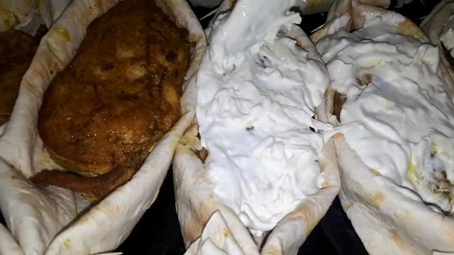 Лодочки из лаваша с куриным филе.  Хачапури с сыром.
