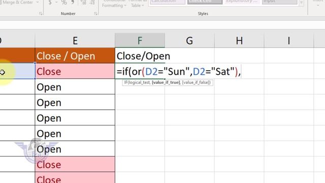 Learn Formula IF and OR in MS Excel | Close Sat & Sun Remaining Open | Conditional Formatting