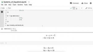 BONUS Video - Systems of Equations with NumPy