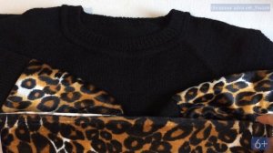 Вязаное платье спицами женское | Шикарный леопардовый принт