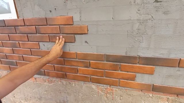 как клеить клинкер #декаративныйкамень #искусственныйкамень
