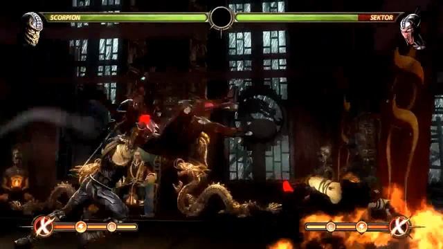 MK9: Scorpion Vortex Kombos (Комбо за Скорпиона) 36-55% смотреть онлайн