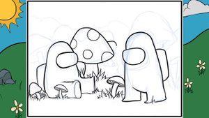 Fungus Among Us | Among Us Drawing for Kids! | Among Us Coloring Page