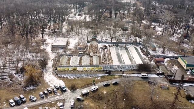 Харьков. Парк Артёма с высоты. Март 2021. смотреть онлайн
